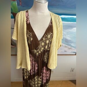 BARBARA WHO Yellow Knit Wrap